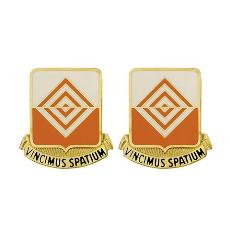 57th Signal Battalion Unit Crest (Vincimus Spatium)